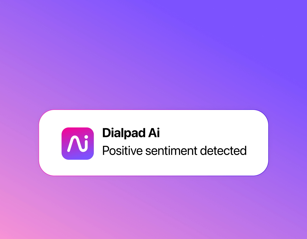 Screenshot of Dialpad Ai analyzing the sentiment of a call in real time