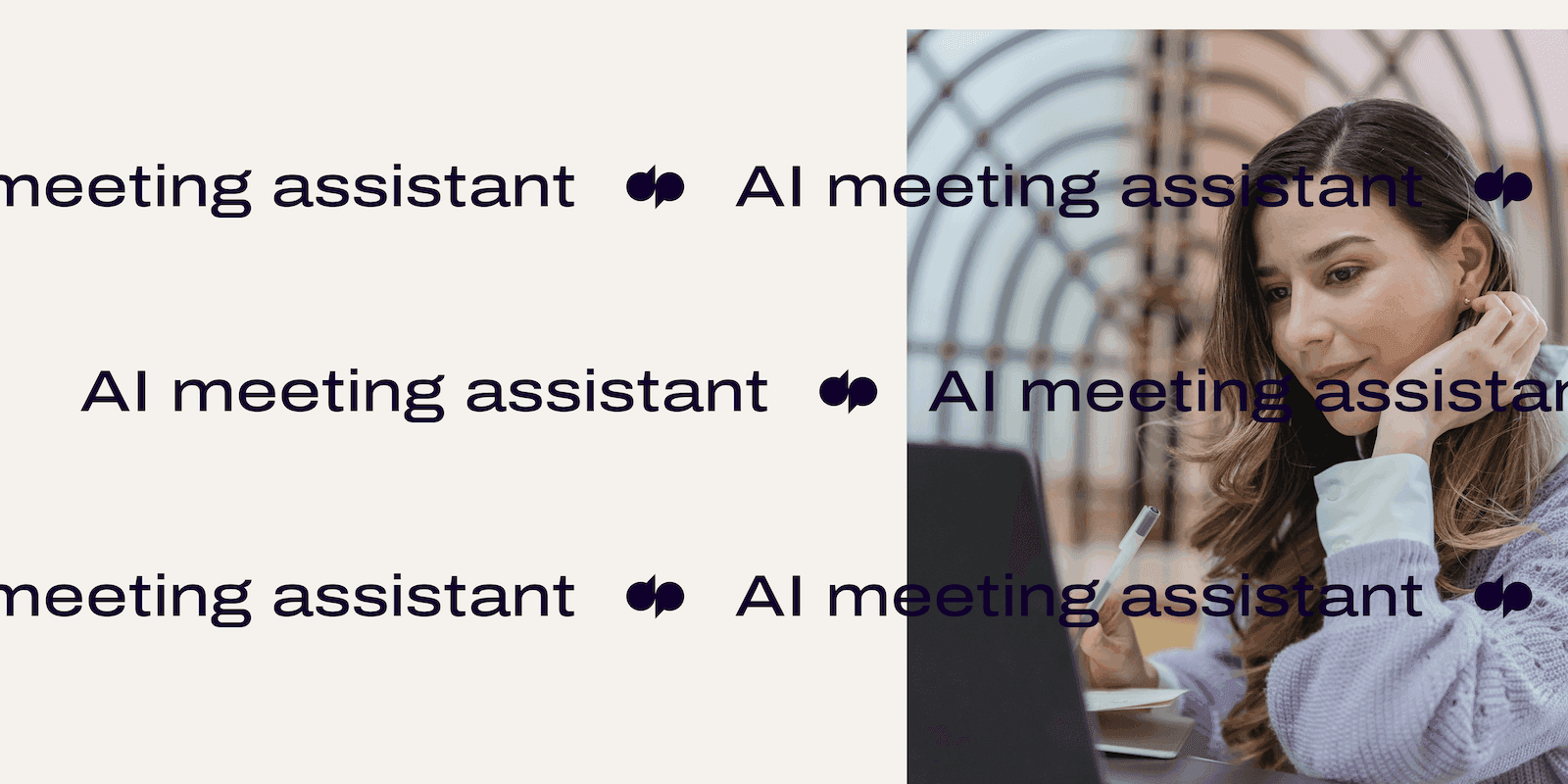 AI meeting assistant Header