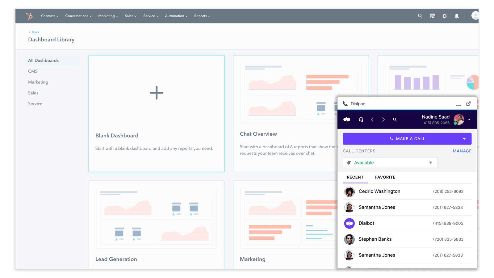 Hubspot dialpad dialer