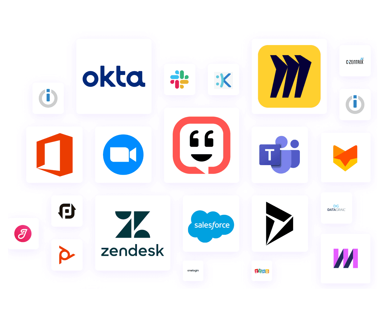 Logos of Dialpads integrations