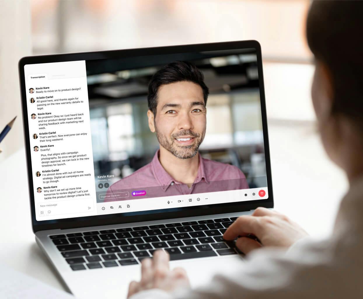 Two people on a video conference callTwo people on a video conference call