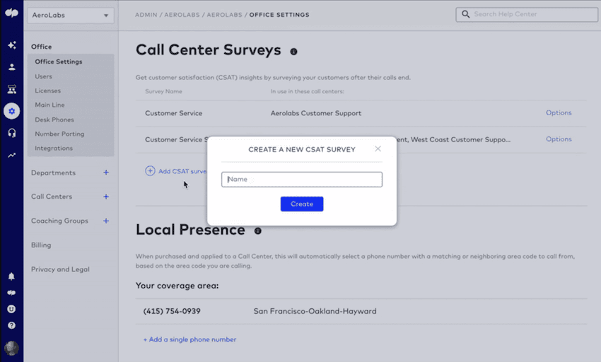 Creating a new csat survey in dialpad contact centre blog size