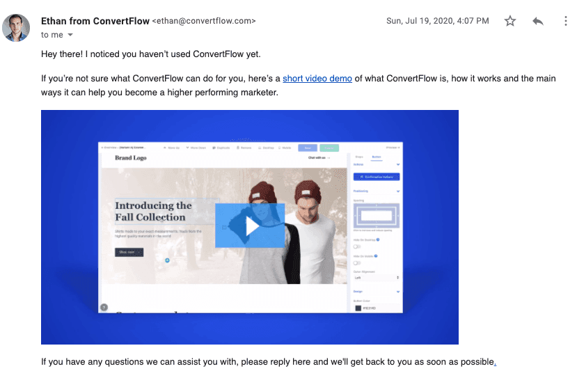 Convertflow email drip campaign