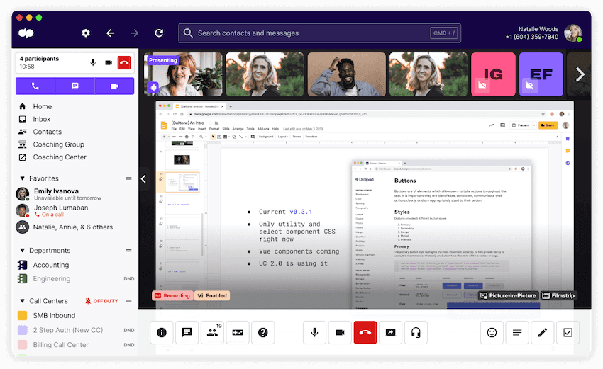 Screenshare in Dialpad blog size