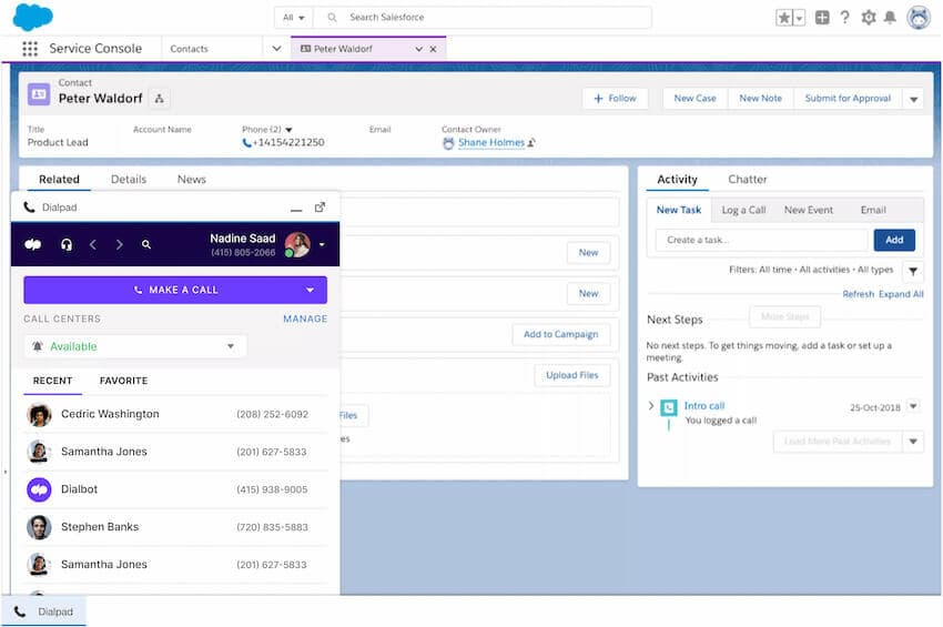 Salesforce cti integration dialpad click to call