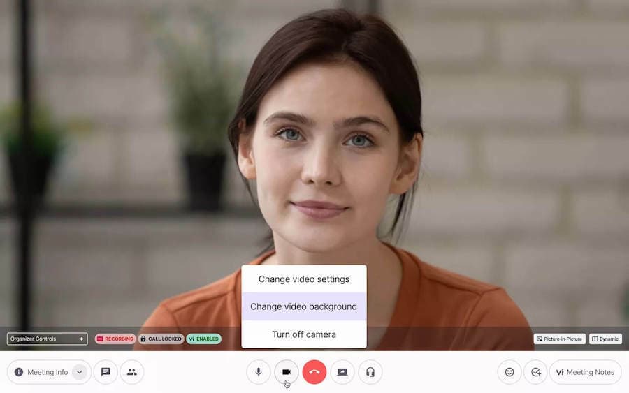 Change video background in dialpad meetings blog size