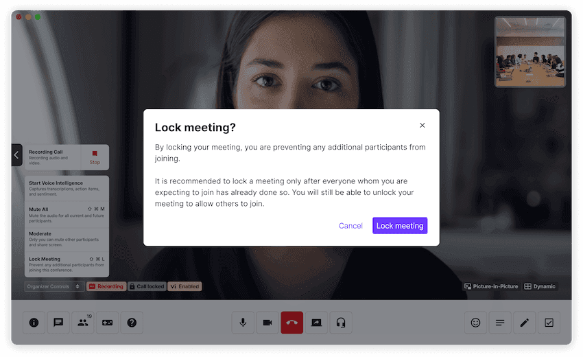 Lock a meeting in dialpad blog size