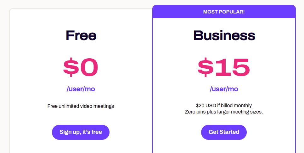 Dialpad meetings plan pricing