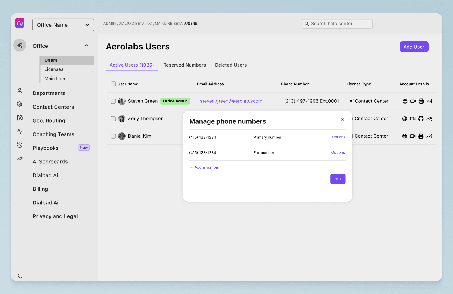 Ease of setup