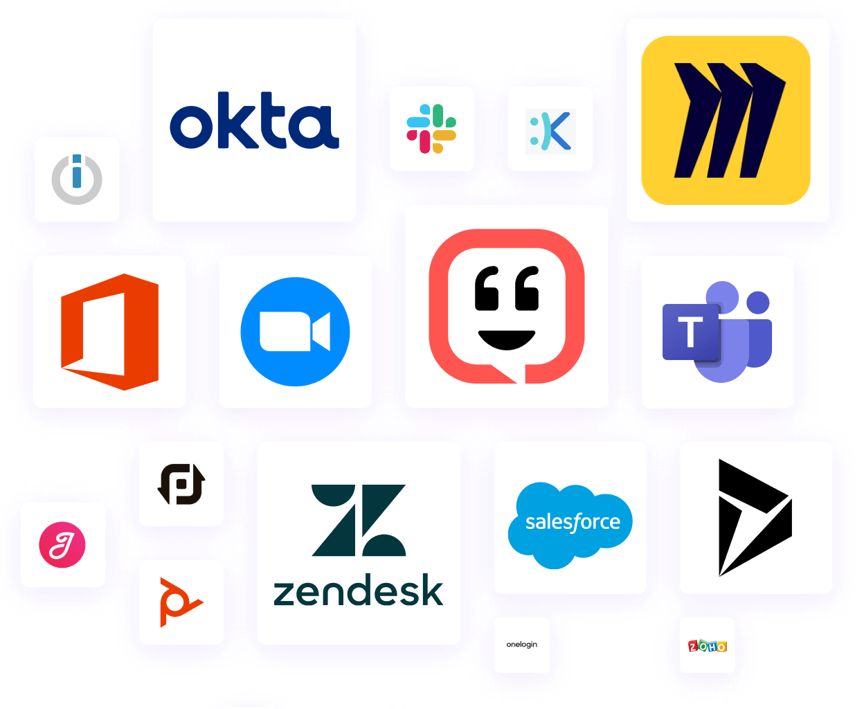 Logos of Dialpads integration with third party apps