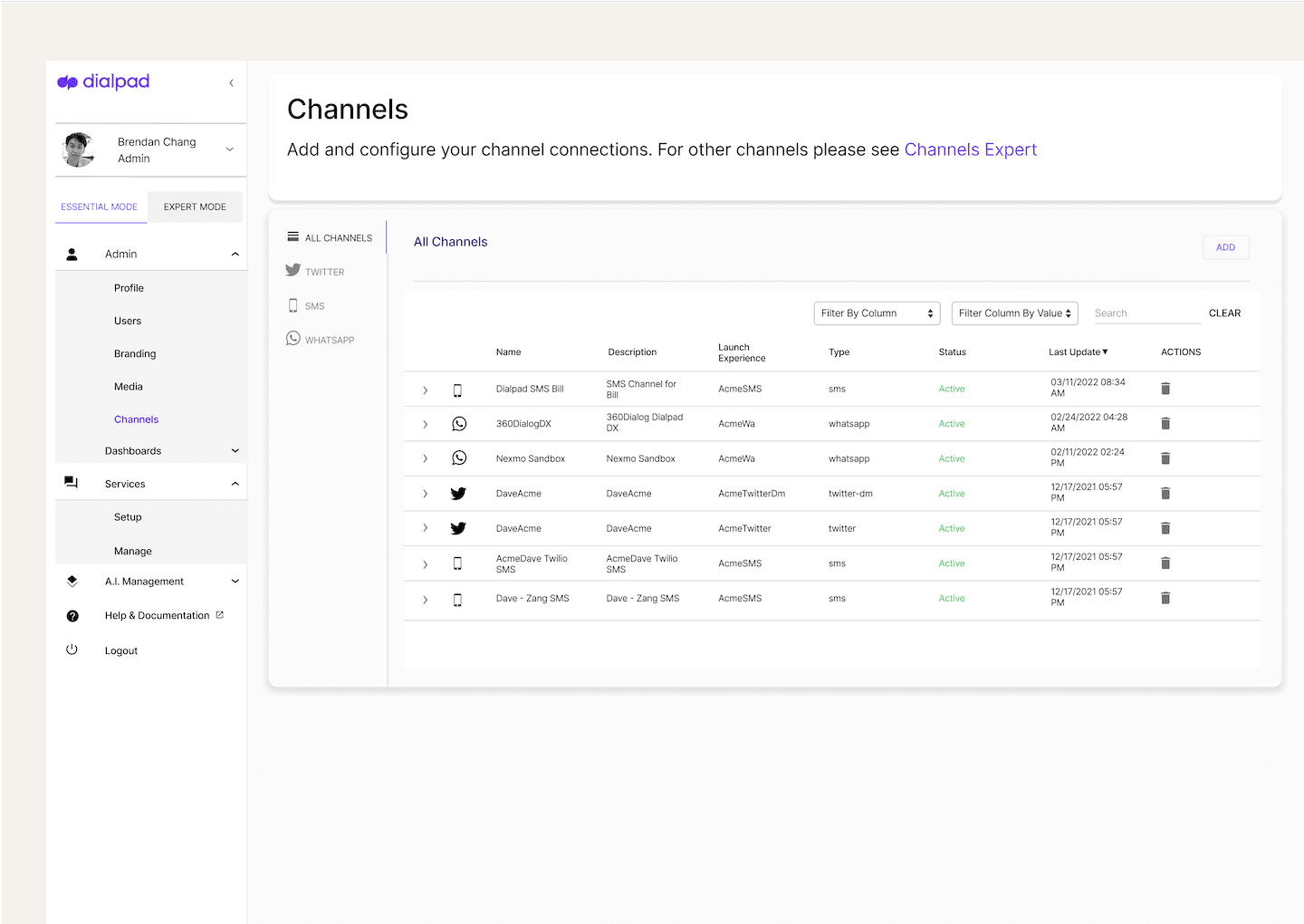 Dialpad omnichannel flows single