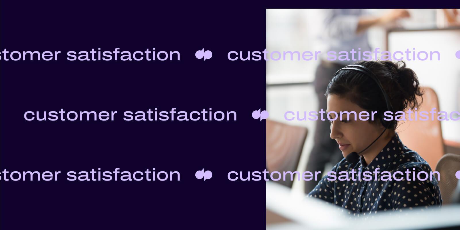 Customer satisfaction metrics header