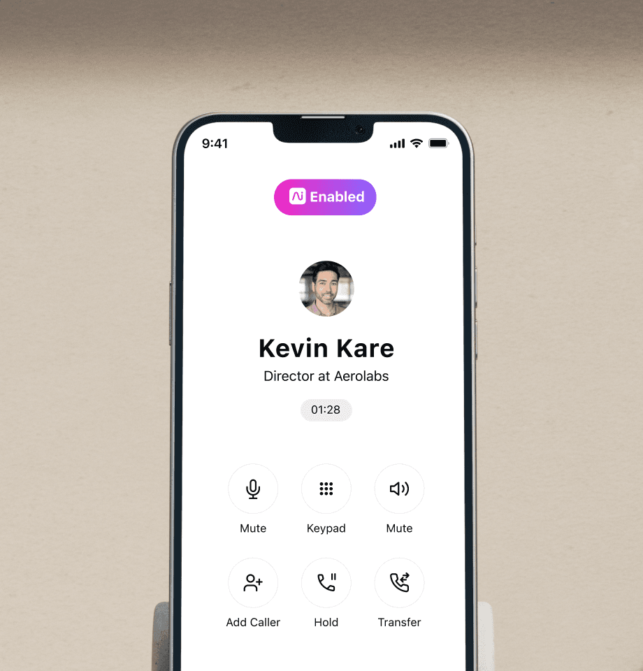 Dialpad talk UI