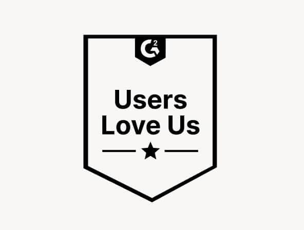 Users Love us G2 badge