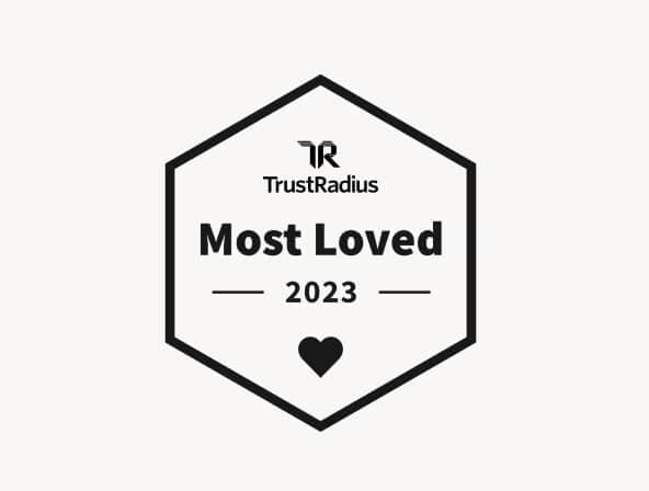 Most Love 2023 TrustRadius badge