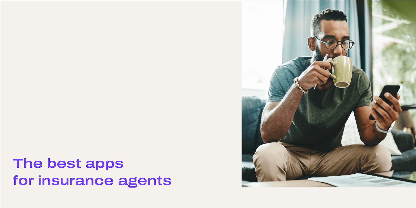 Insurance agent apps header