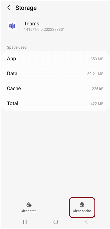 Clearing android cache