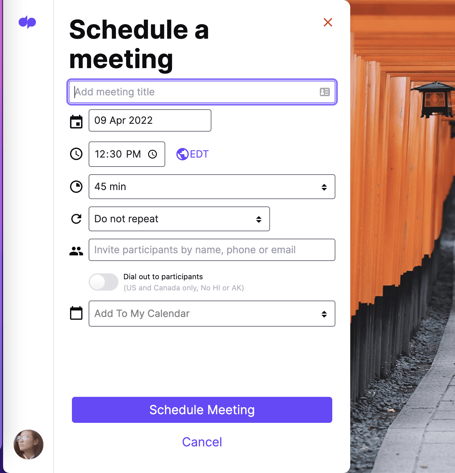 Schedule a meeting