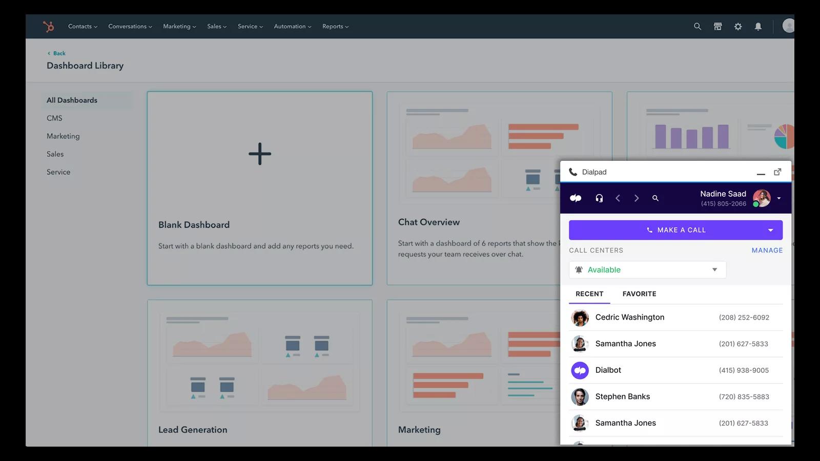 Hubspot dialpad dialer