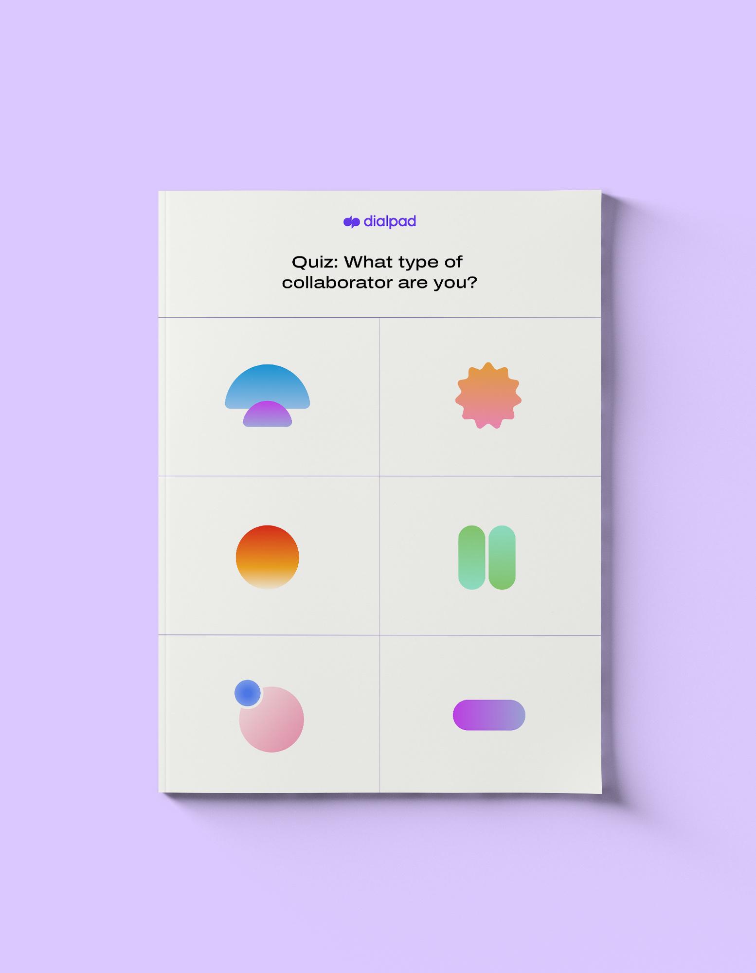 Image of an infographic will colorful abstract illustrations.