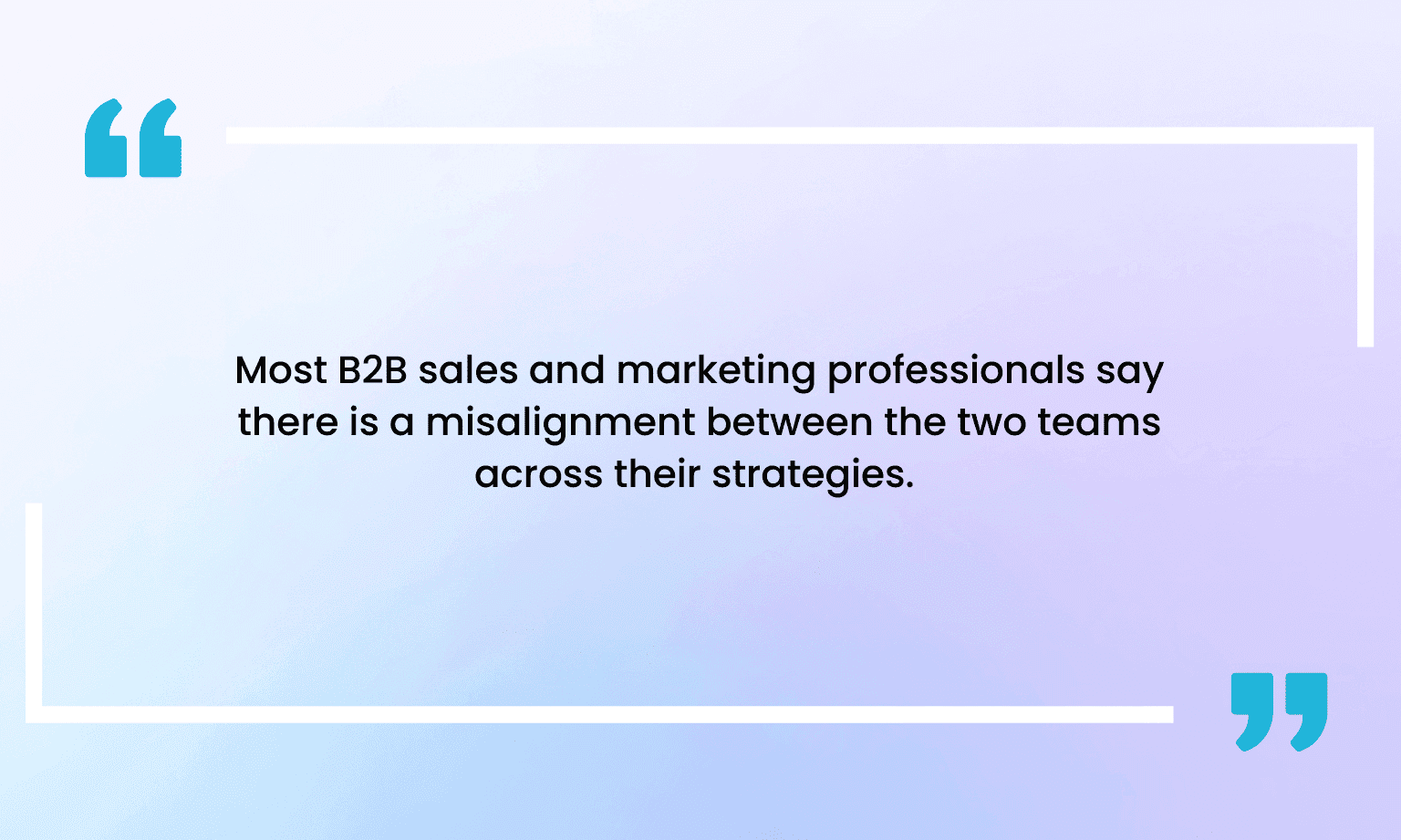 B2b sales marketing misalignment quote