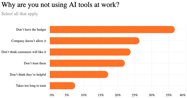 Why are you not using AI tools at work?