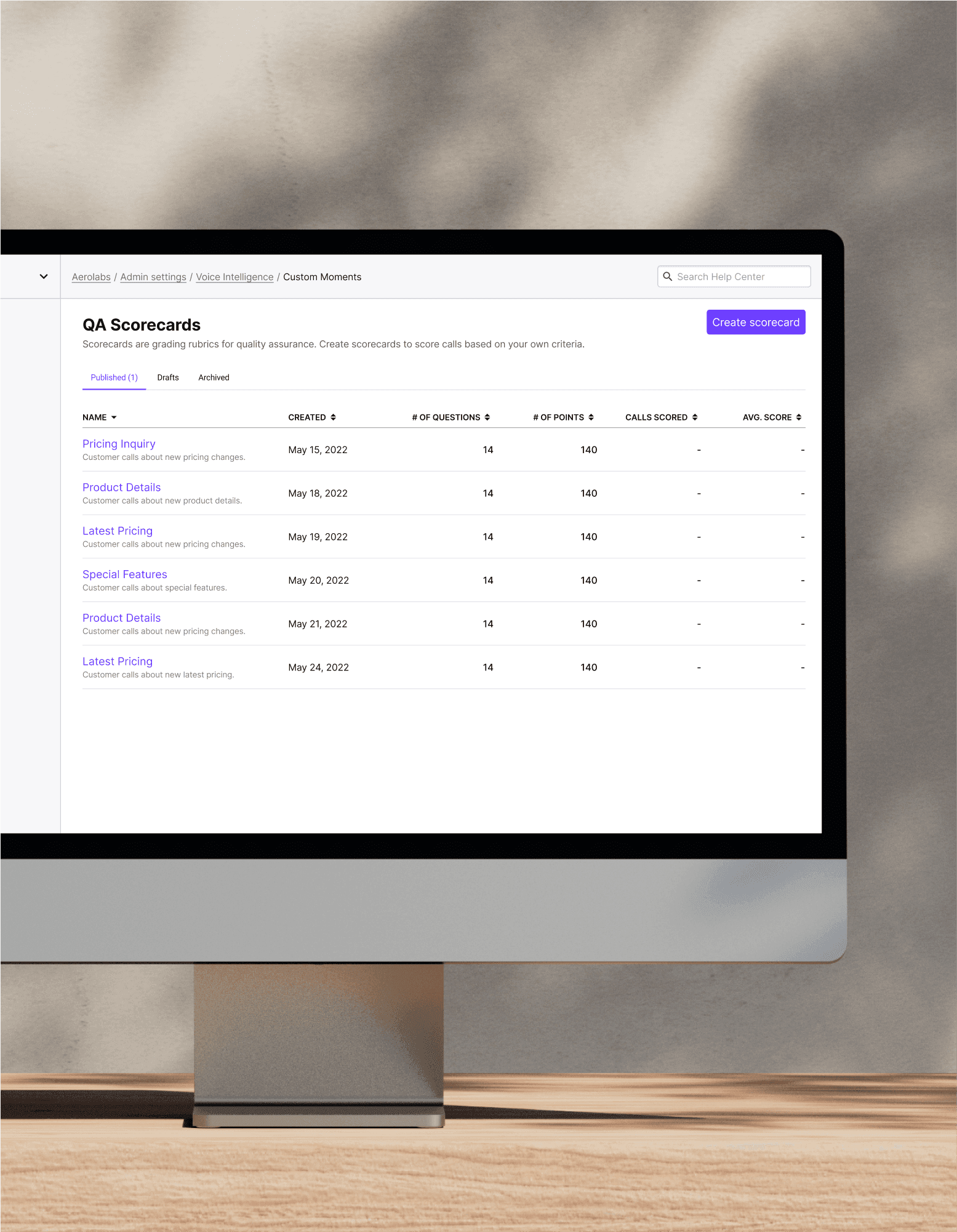 A supervisor seeing an agent's call being transcribed in real time in Dialpad