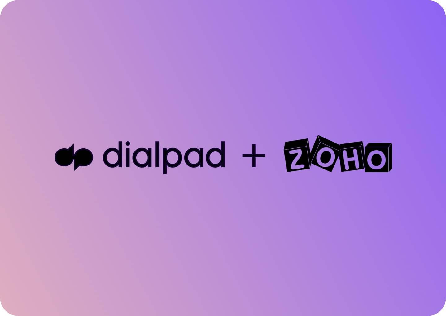 Dialpad and Zoho logos