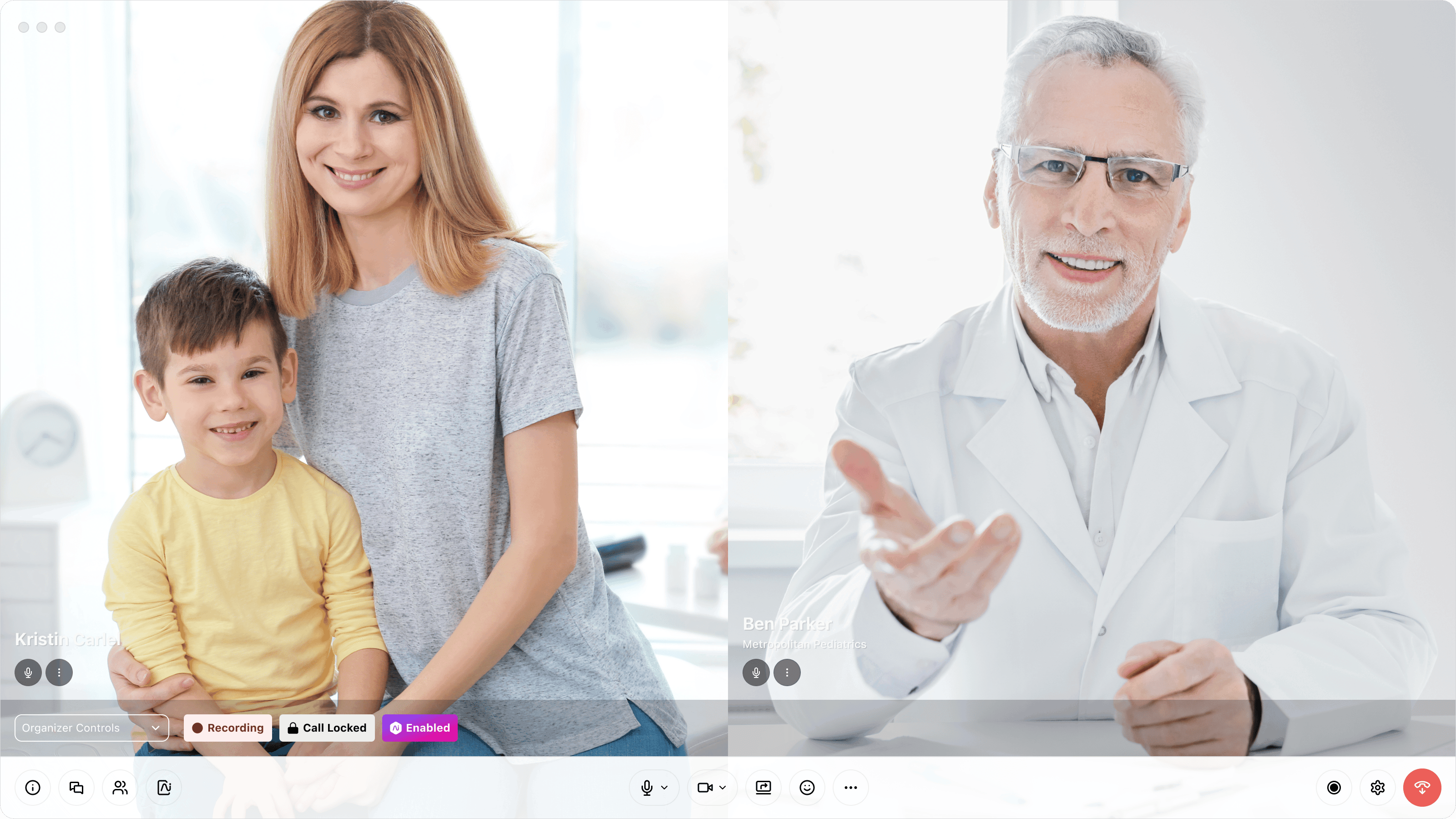 Teleconsultation between a healthcare professional and a patient