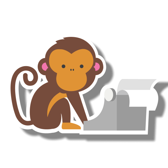 Monkey and typewriter