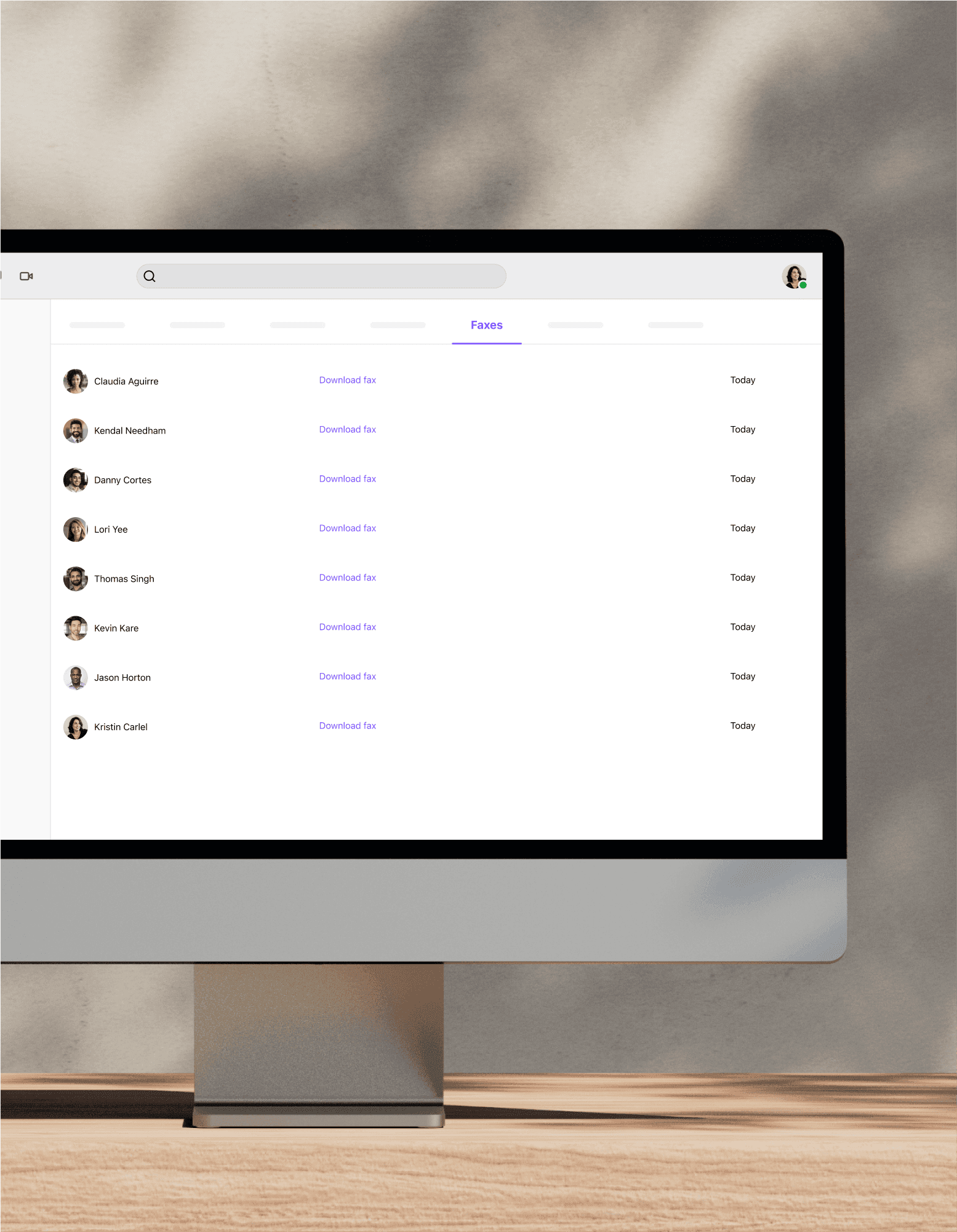 Computer screen showing a virtual fax being sent in Dialpad's unified communications desktop app