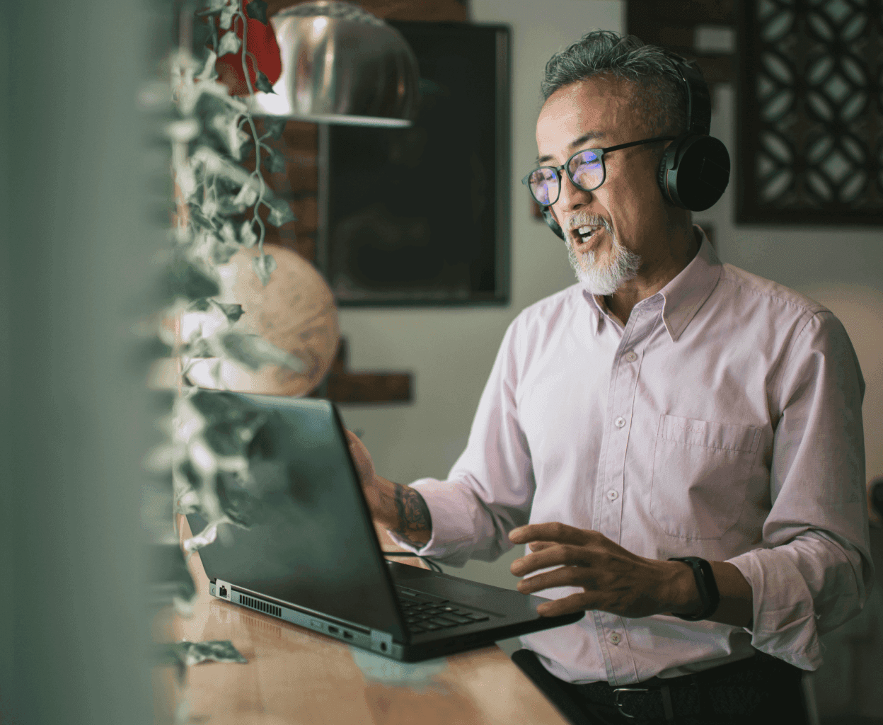 A man speaking on a call