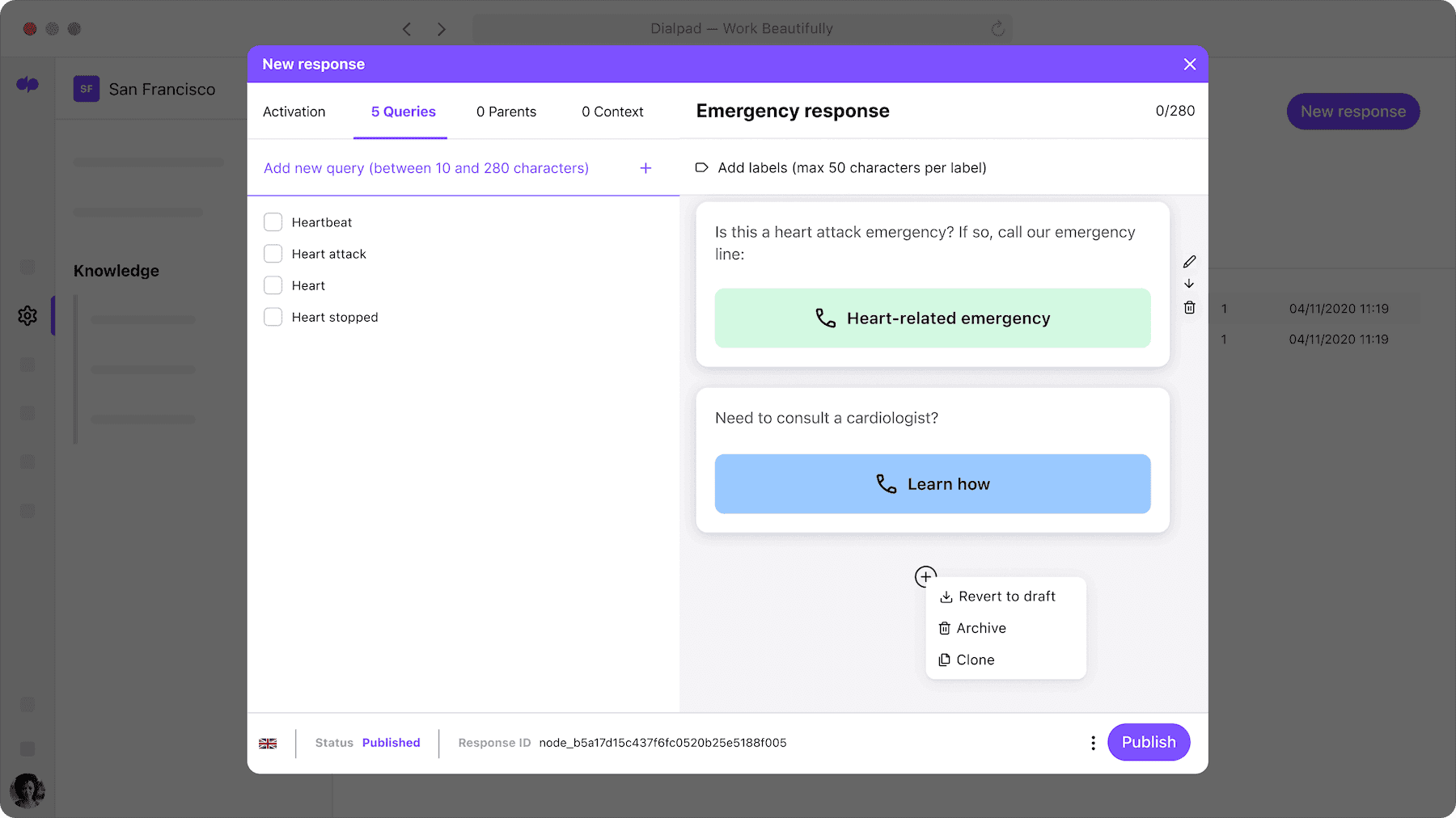 Creating a chatbot flow in dialpad self service blog size