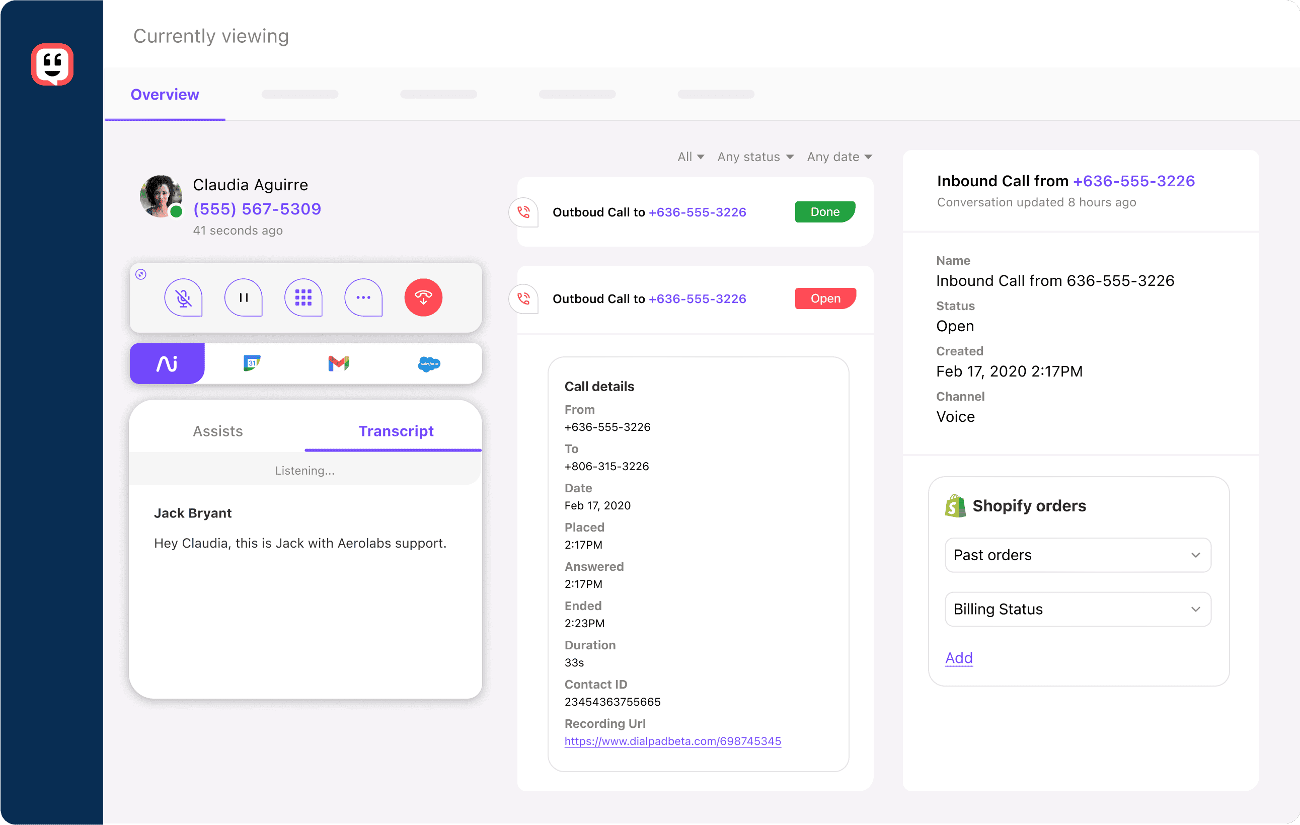 Dialpad Kustomer integration