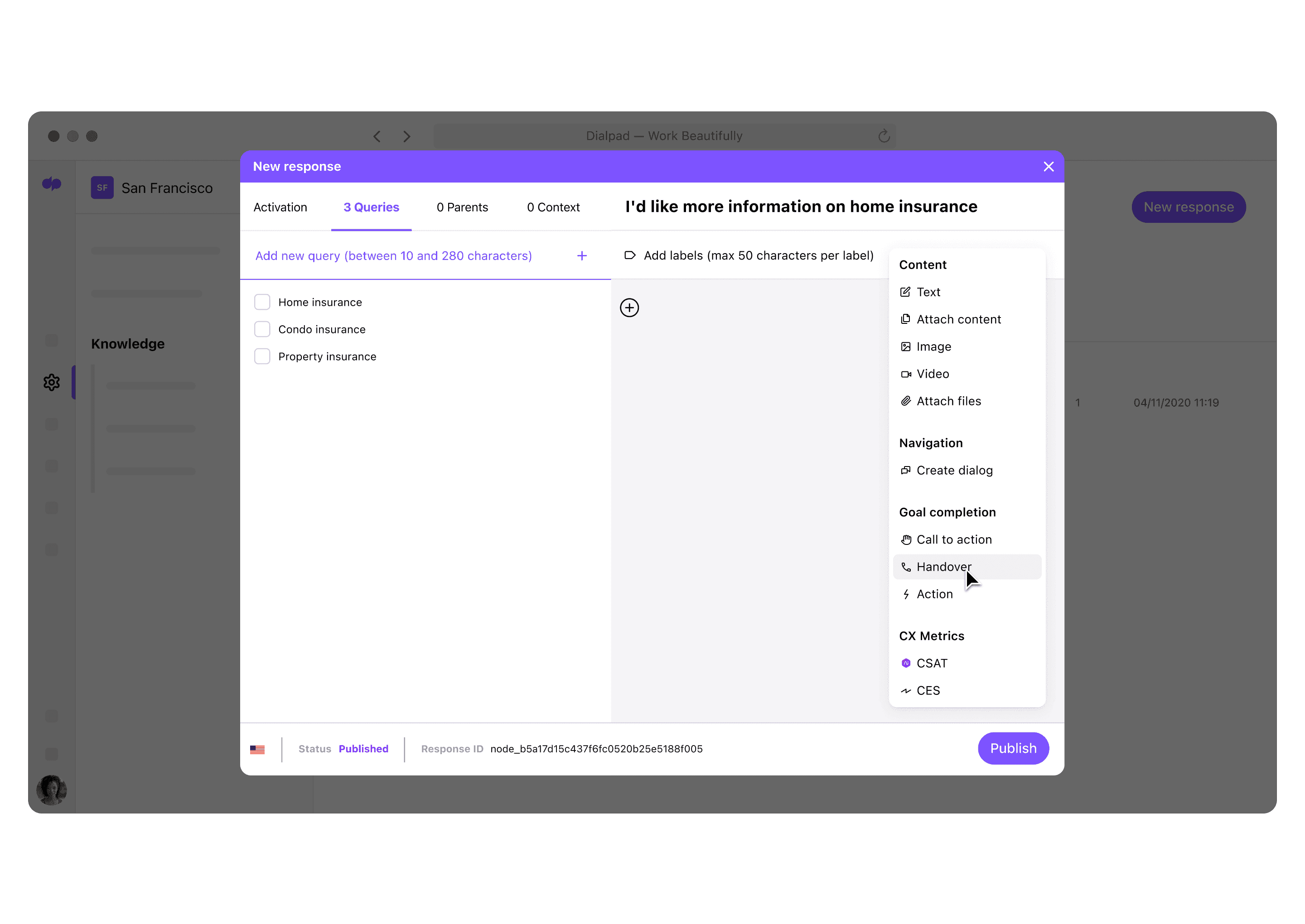 Conversational ai builder insurance