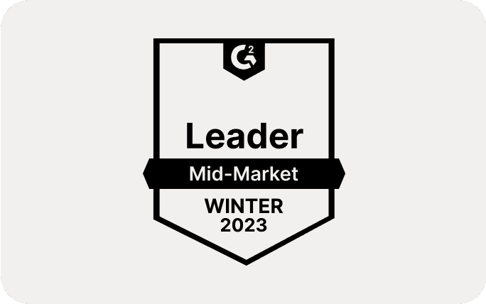 G2 Leader Mid Market Winter 2023 CCAAS