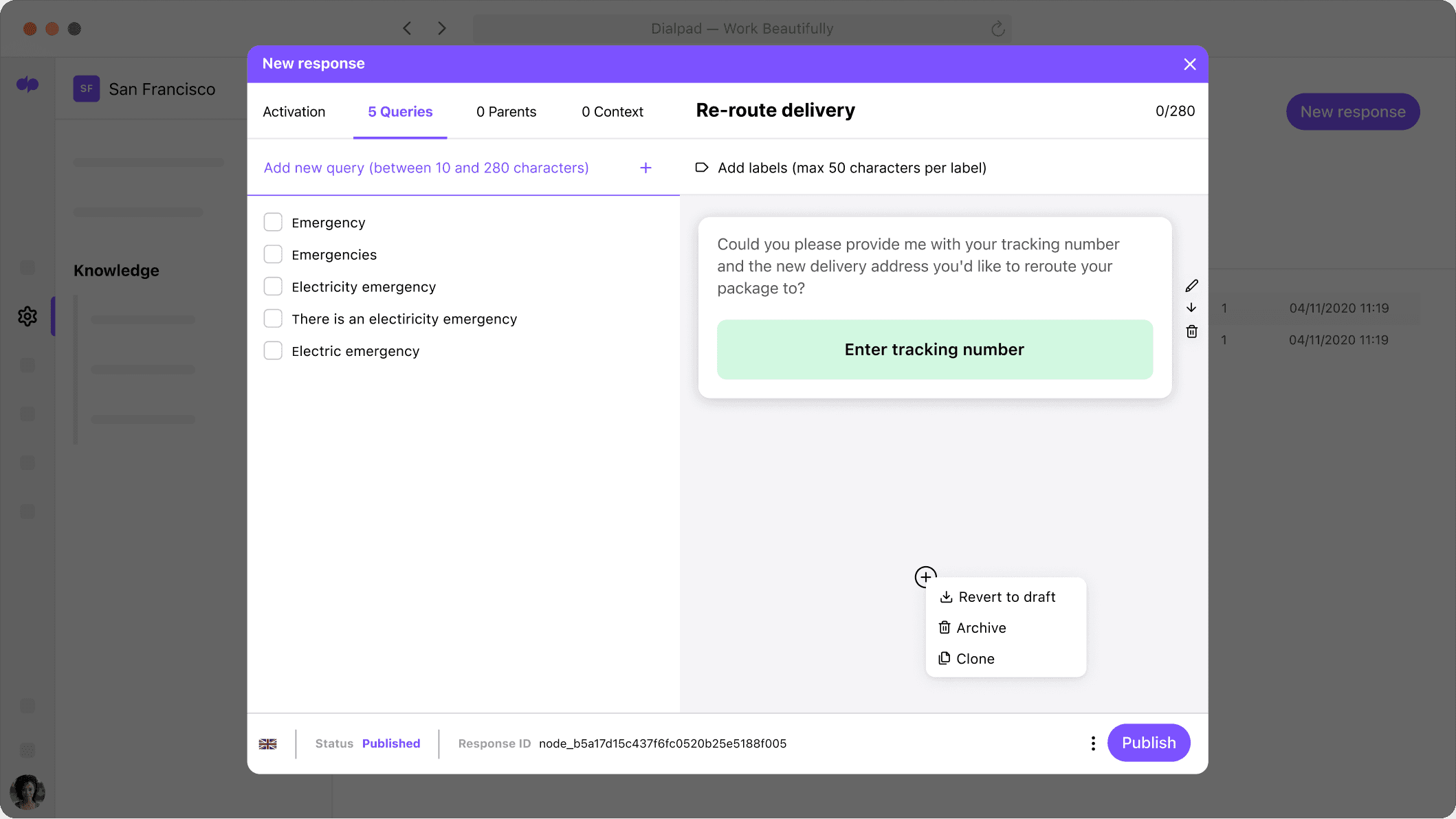 Conversational AI UI