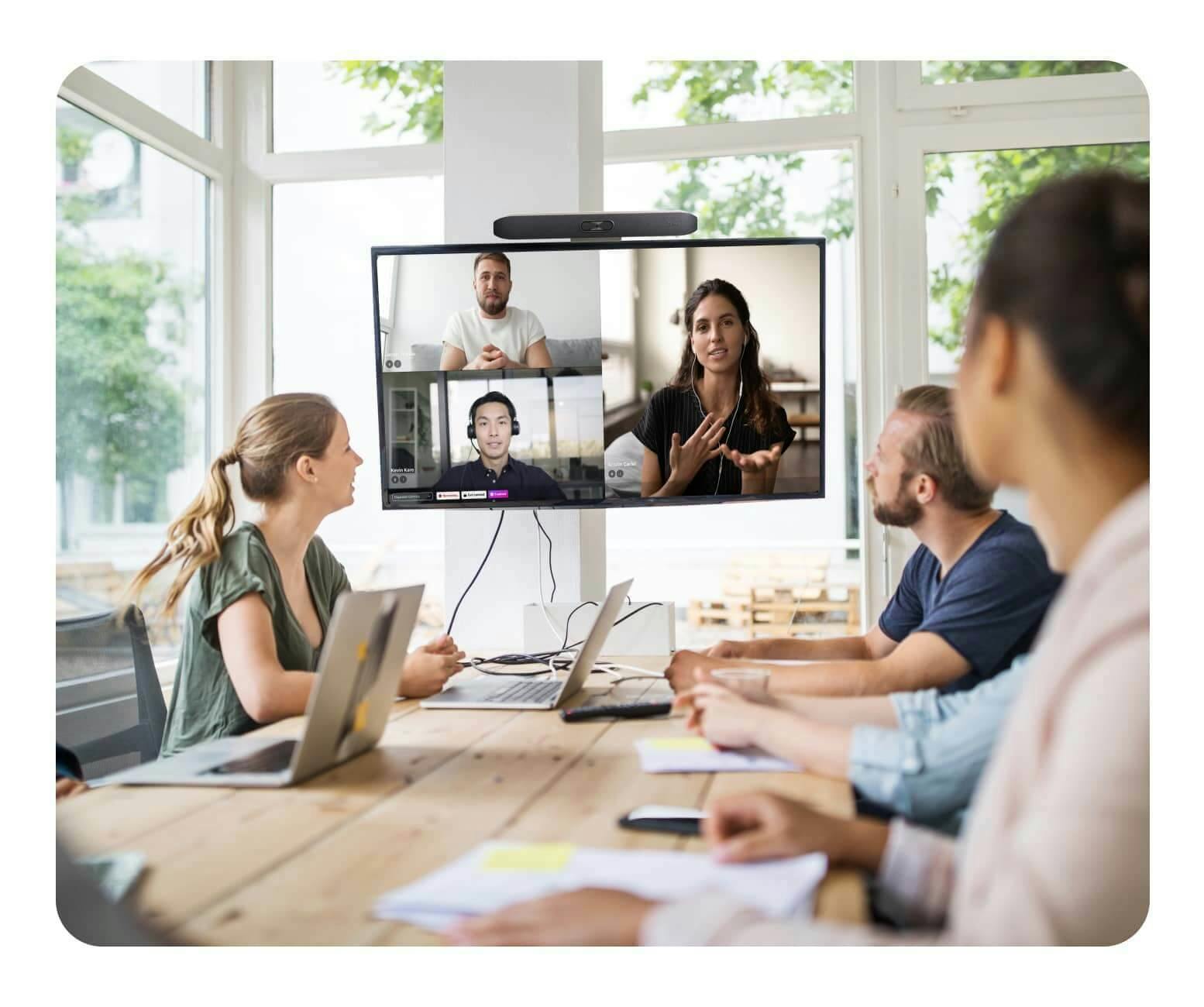 People having a videoconference