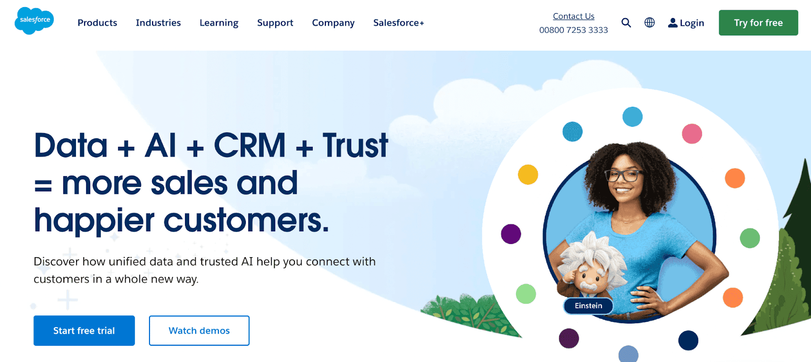 Salesforce website homepage