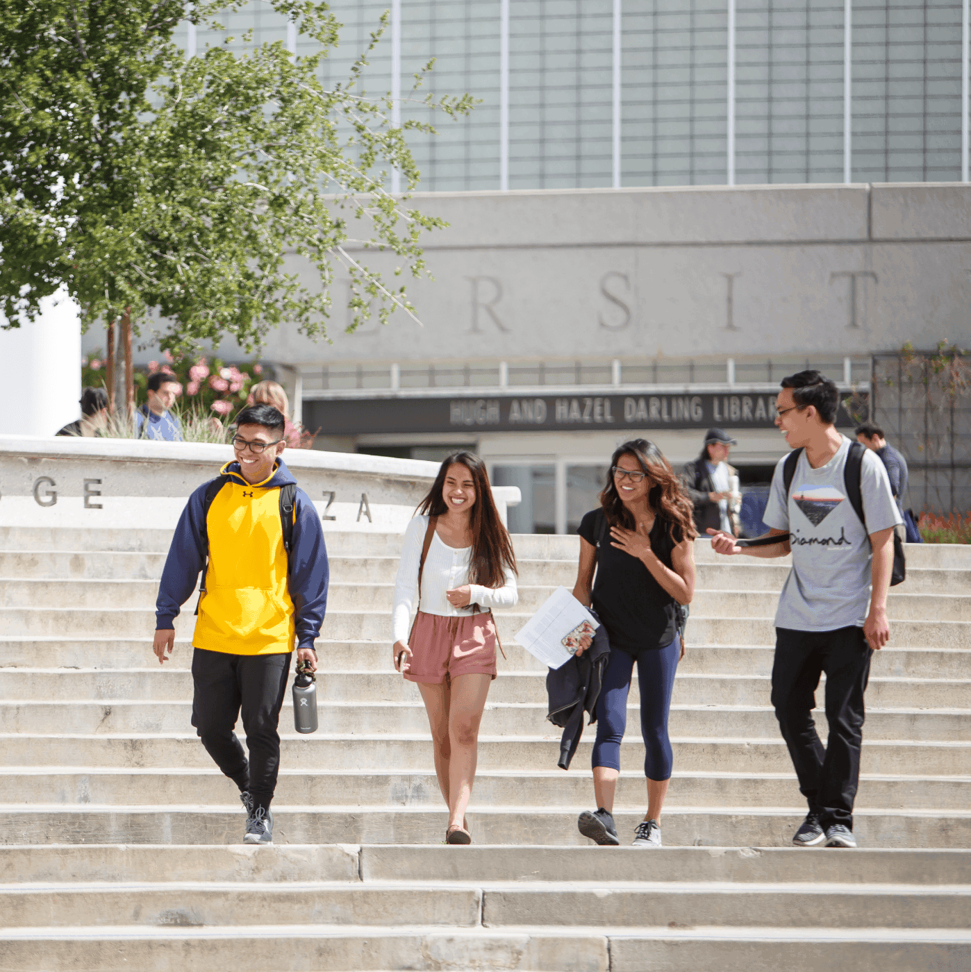 Students on the campus of Azusa Pacific University