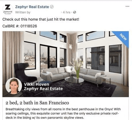 Facebook ads for real estate agents