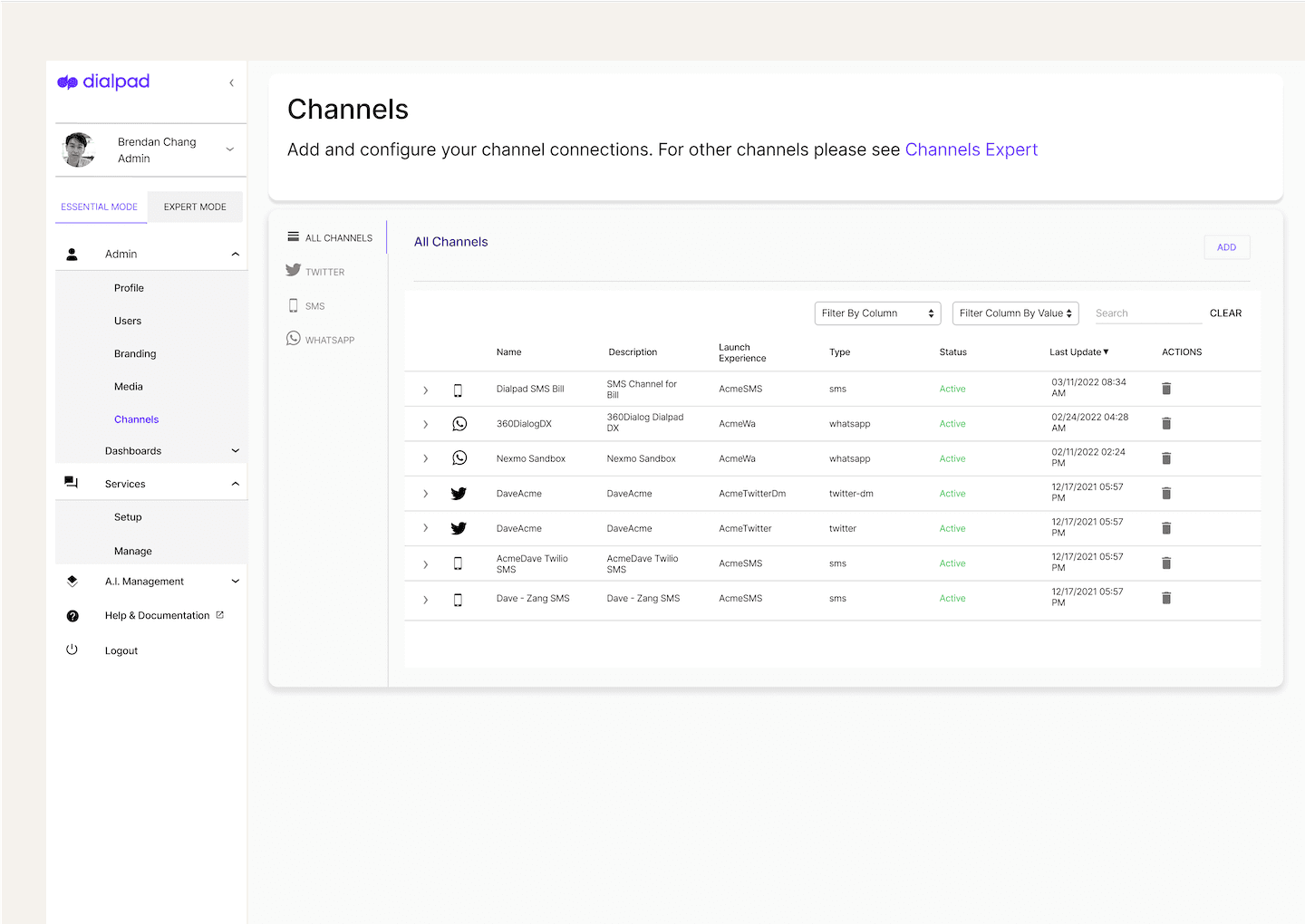 Dialpad omnichannel flows
