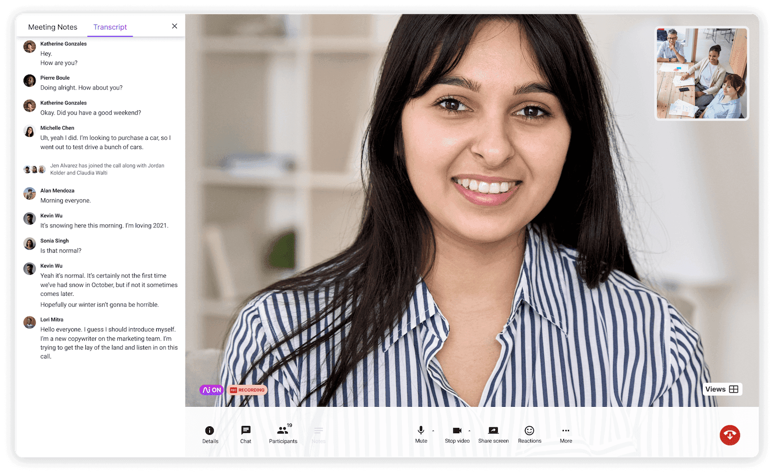 Dialpad meetings transcript in video blog size v4
