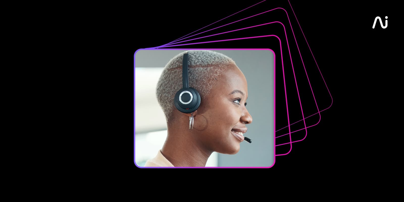 A contact center agent on duty