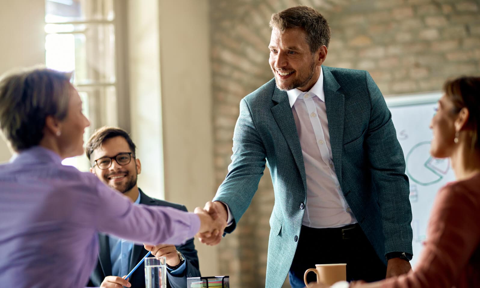 Two people shaking hands