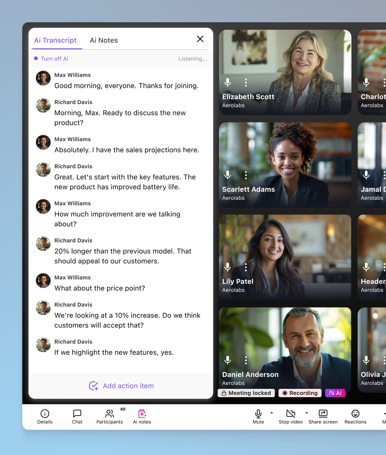 Voice Transcription Header