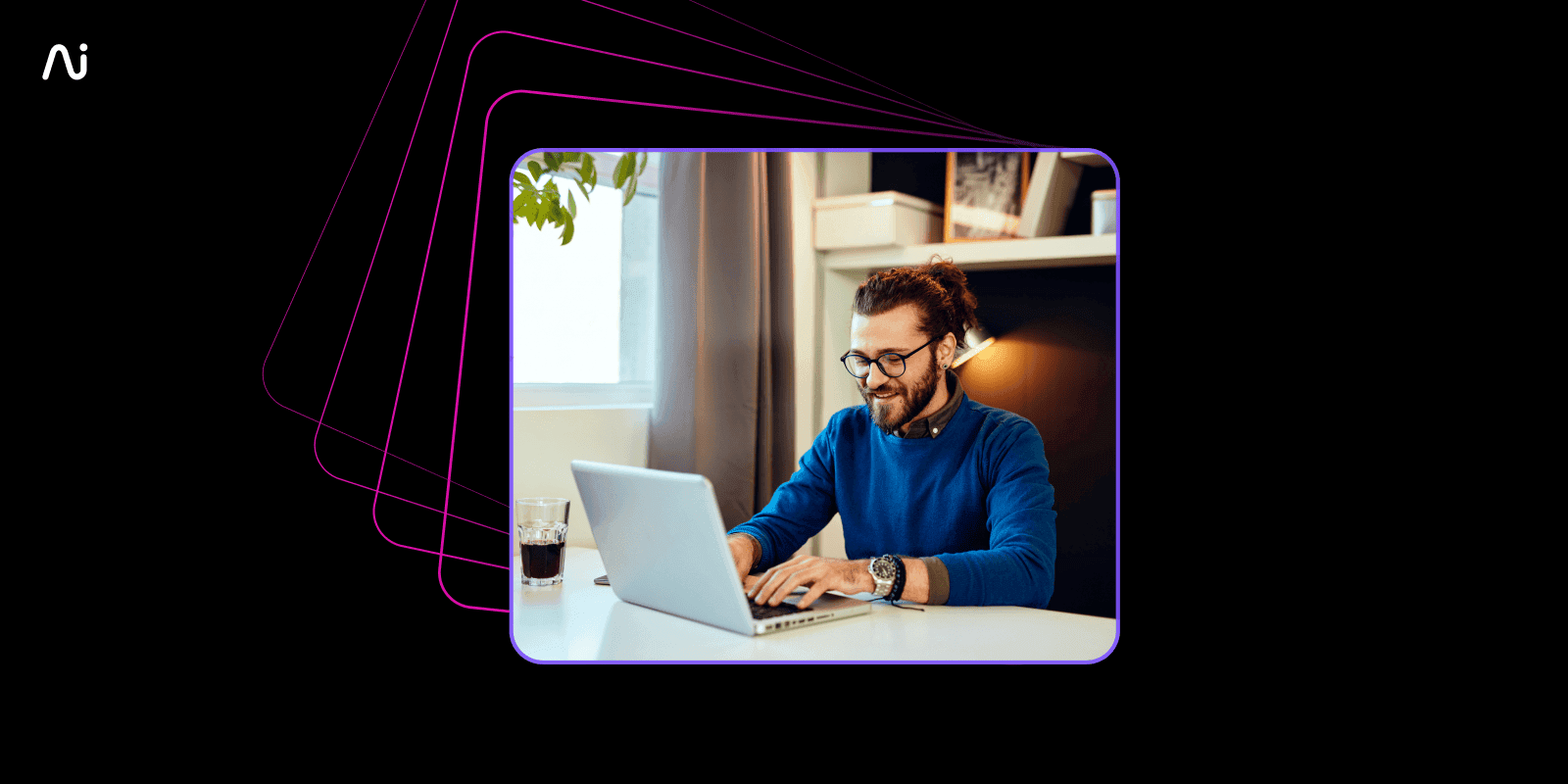 A man working on a laptop