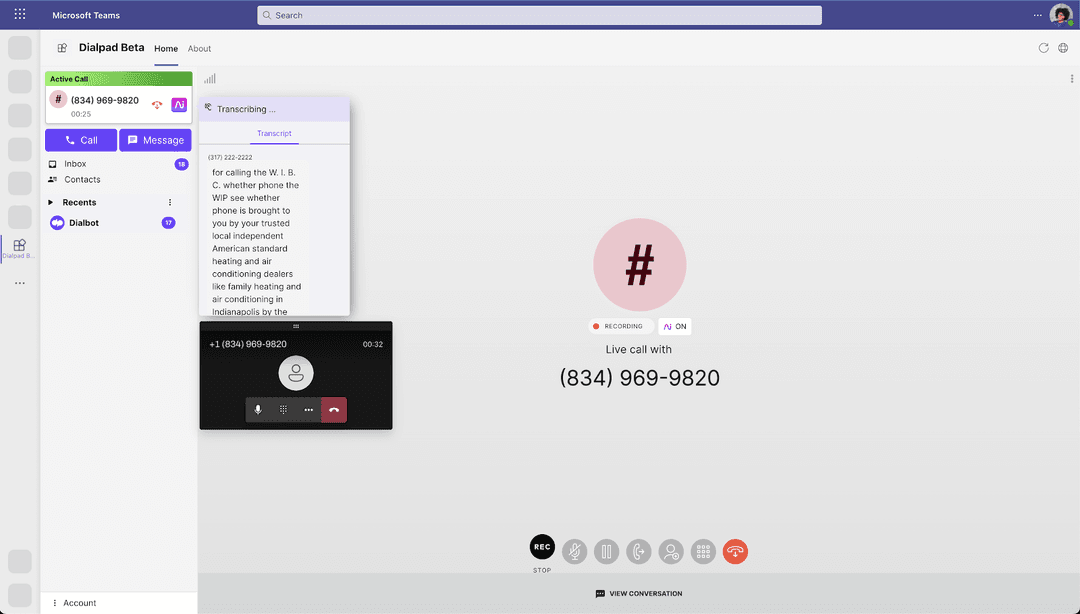 Team Call App Microsoft Teams Integration | Dialpad