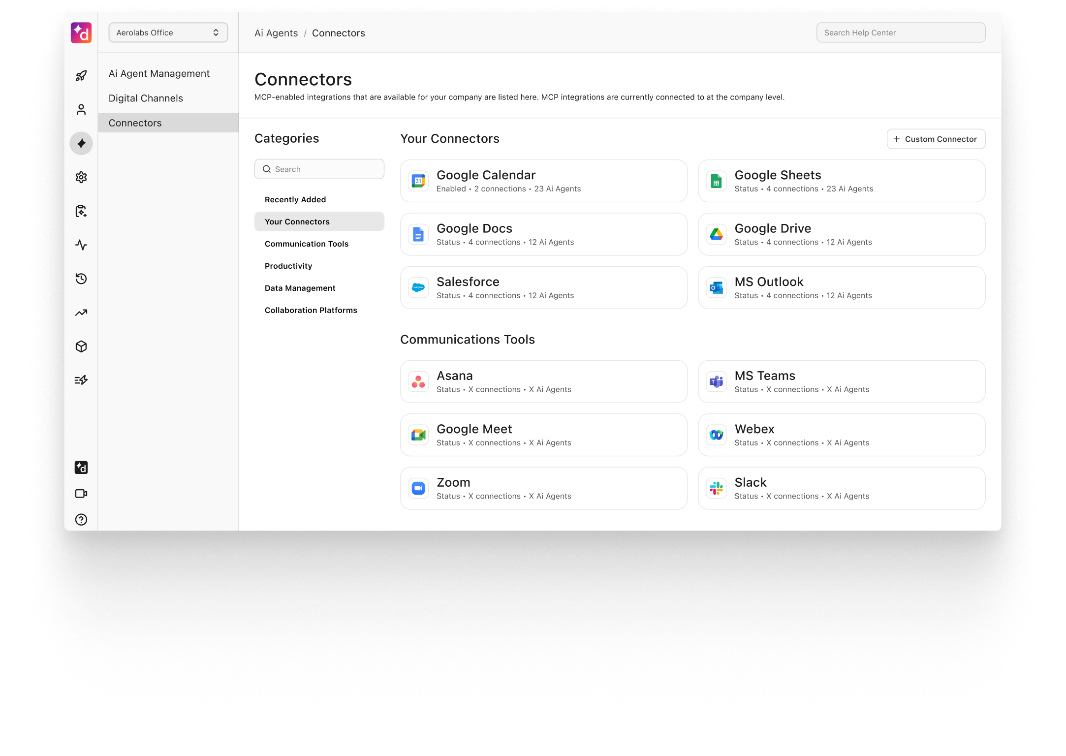 Dialpad MCP Connectors product screenshot
